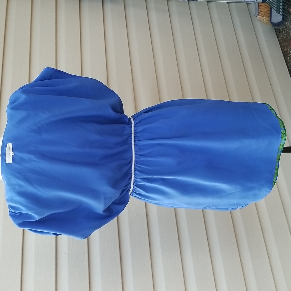 Size S. SUGARLIPS BLUE/GREEN DRESS - Picture 7 of 11
